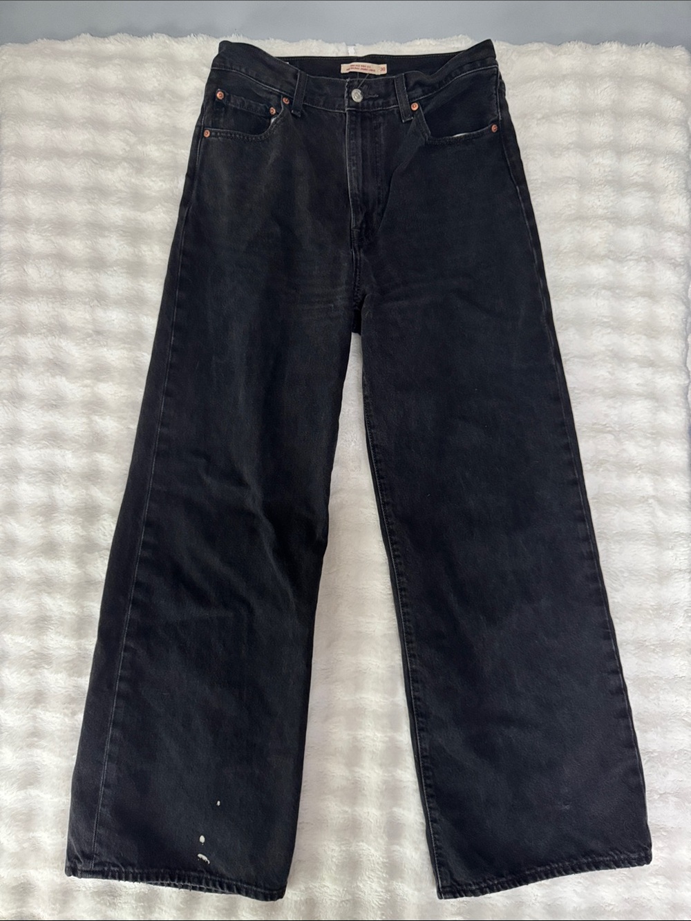 Levi’s Premium Ribcage Wide Leg Jeans Black Size 30x32